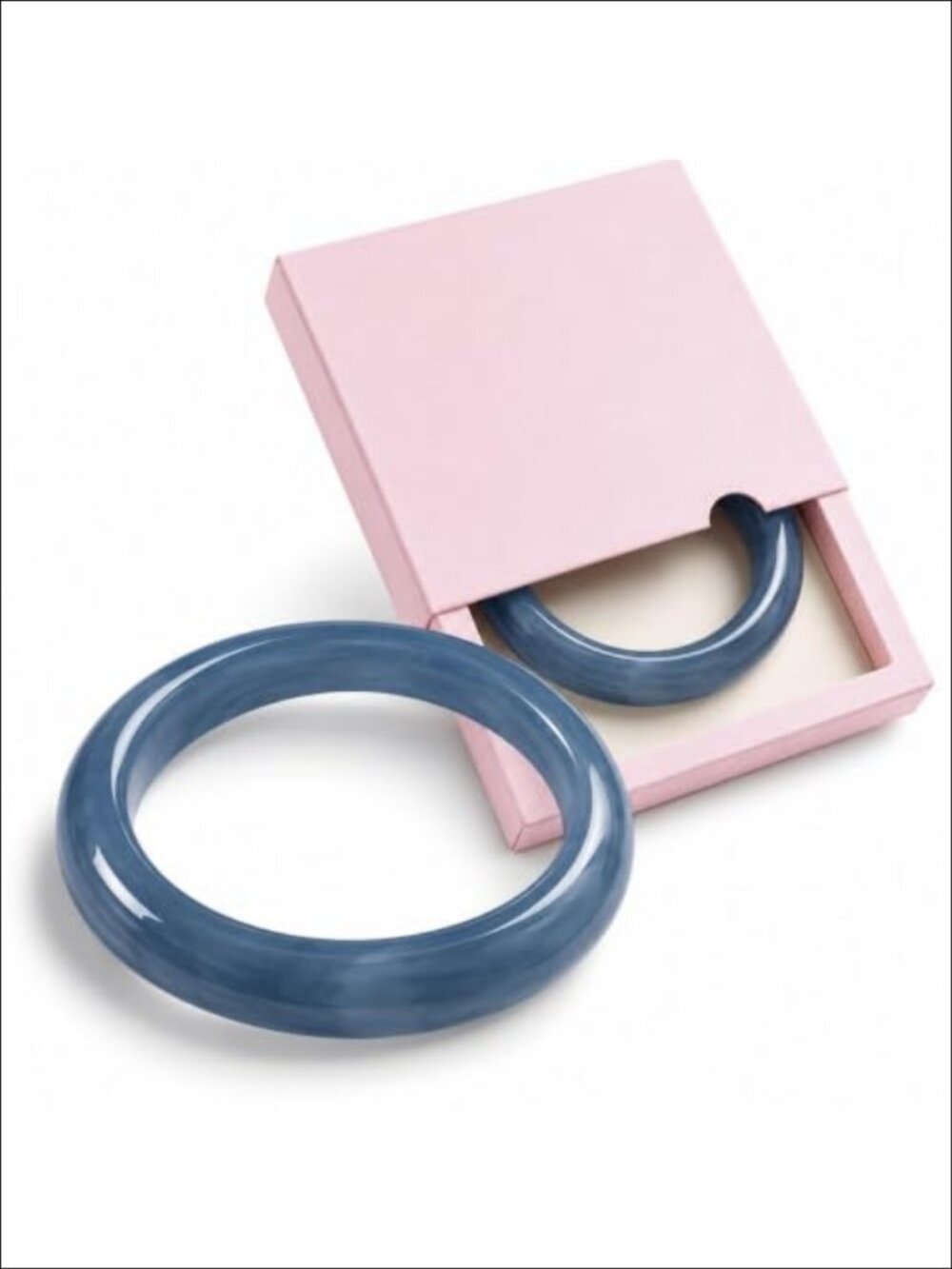 Jade Bangle Bracelet for Women 58mm 62mm Good Luck Gift Box